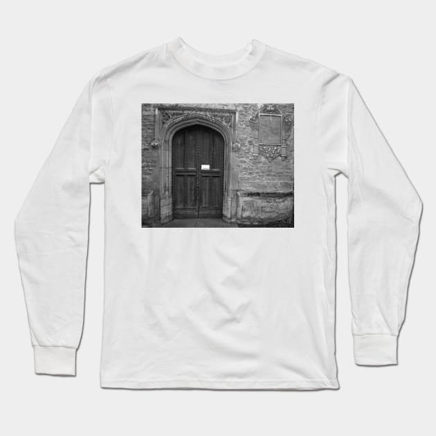 St. Andrew the Great Church Door. Cambridge, United Kingdom Long Sleeve T-Shirt by IgorPozdnyakov